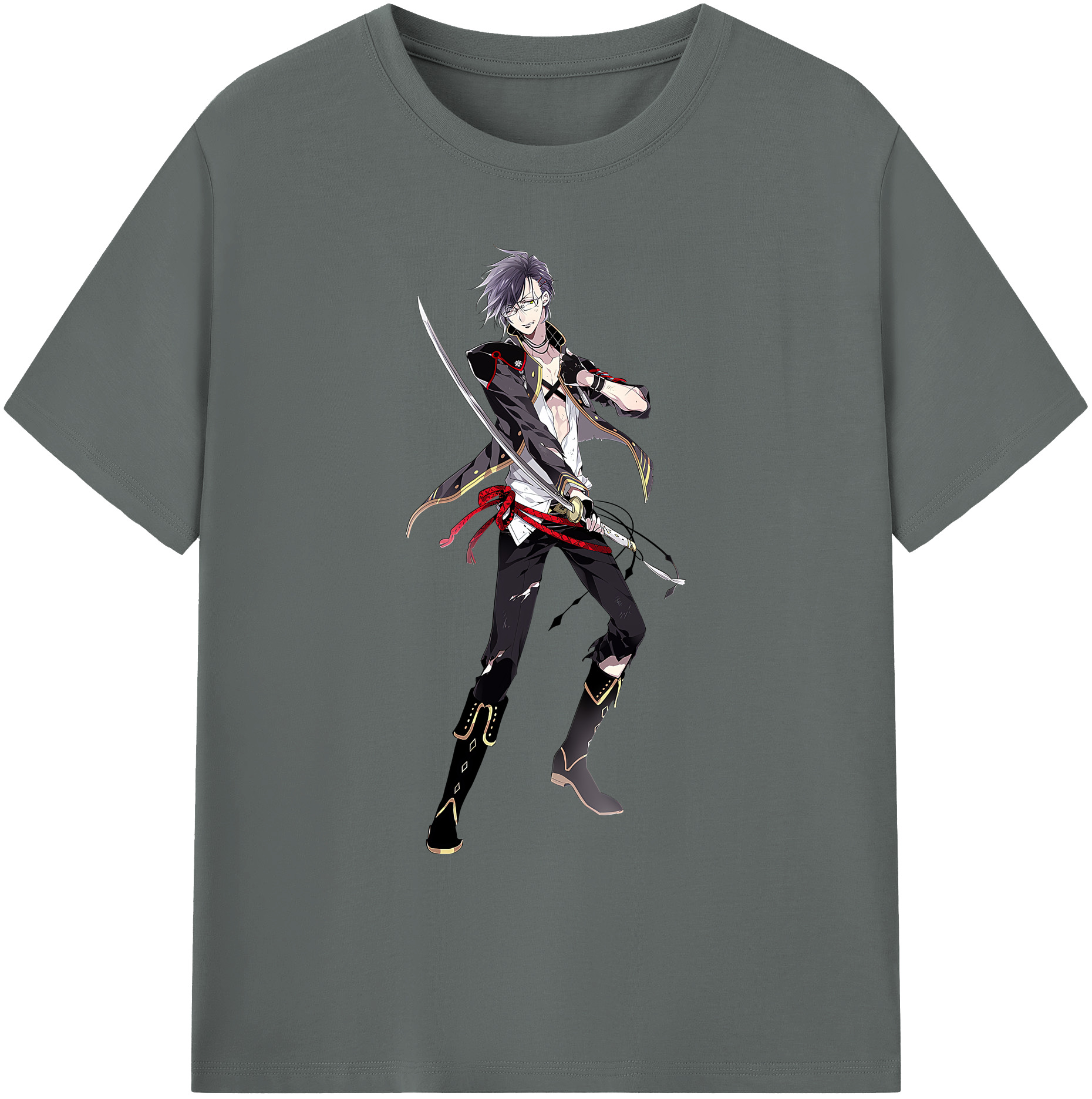 （画像用） 刀剣乱舞 Touken Ranbu 綿100％ メンズ半袖Tシャツ｜肌触りやわらか＆通気性